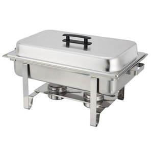 lot 2856 image: Winco Newburgh Economy Full Size Stainless Steel Chafer, 8 qt. 1 Each