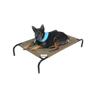 lot 2949 image: The Original Coolaroo Elevated Pet Bed, Medium, Nutmeg
