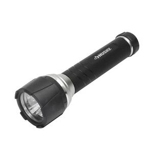 lot 3023 image: Husky 1000 Lumens LED Virtually Unbreakable Aluminum Flashlight 6 AA Battery Required, Black