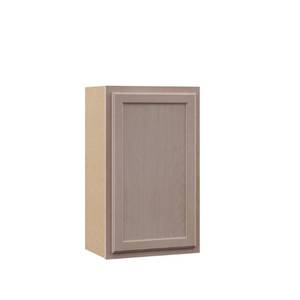 lot 3027 image: Hampton Bay Hampton Assembled 18x30x12 in. Wall Kitchen Cabinet in Unfinished Beech