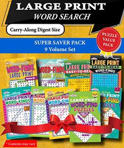 lot 3010 image: Kappa Super Saver Large Print Word Search Puzzle Pack-set Of 9&nbsp