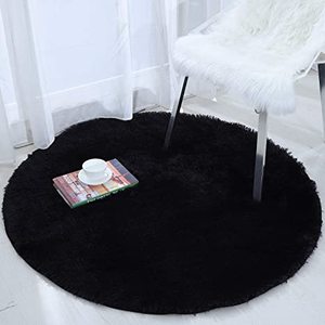 lot 2849 image: Chloelov 70 Round Rug Black