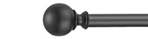 lot 2857 image: Kemmie 1 Classic Curtain Rod 18-36 Matte Black