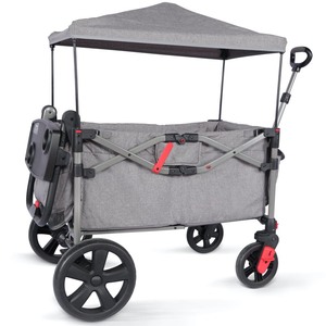 lot 2859 image: EA Kids Flat Fold Stroller Wagon Gray