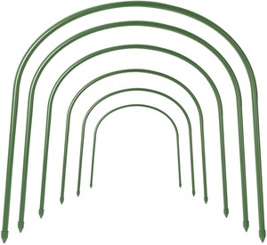lot 2882 image: Set Of 10 21Inch Tall Green Metal Arches