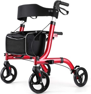 lot 2883 image: Rinkmo Rollator Walker, Model HCT-9123, Red