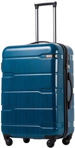 lot 2891 image: Coolife Expandable Luggage Suitcase 20 Carryon Blue