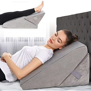 lot 2920 image: Adjustable Wedge Pillow, Gray