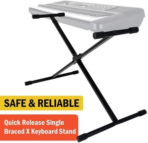 lot 2951 image: Stage Rocker Powered by Hamilton SR524000 Single X Style Keyboard Stand - Black