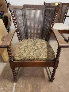 lot 58092 image: Antique Wicker Back Chair