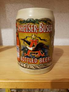 lot 58120 image: 1991 Budweiser Bottled Beer Stein