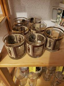 lot 58158 image: Set 7 Roaring 20s Bar Glasses
