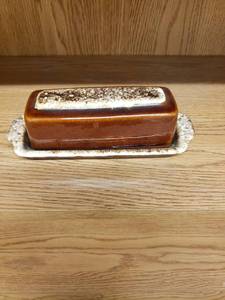 lot 58217 image: Hull USA Brown Drip Butter Dish