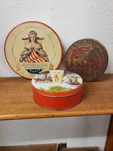 lot 58290 image: Lot of 3 Antique Tins
