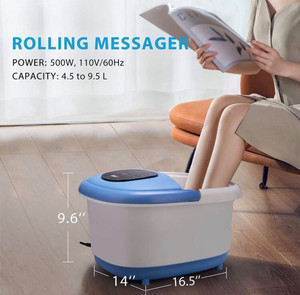 lot 511 image: VIVOHOME 6 in 1 Foot Spa Bath Massager Basin with Heat Bubble