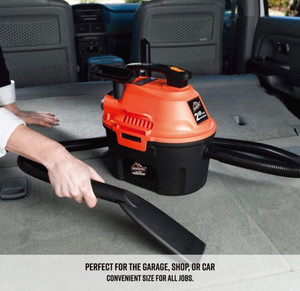 lot 524 image: Armor All, AA255 , 2.5 Gallon 2 Peak HP WetDry Utility Shop Vacuum , Orange