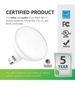 lot 538 image: Sunco Lighting 12 Pack BR30 LED Bulb