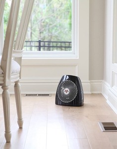 lot 553 image: Vornado MVH Vortex Heater with 3 Heat Settings, Adjustable Thermostat, Tip-Over Protection, Auto Safety Shut-Off System, Whole Room, Black