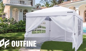 lot 569 image: OUTFINE Canopy 10x10 Pop Up Commercial Instant Gazebo Tent, Fully Waterproof, Outdoor Party Canopies