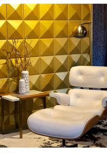 lot 581 image: Art3d Eco 3D Wall Panels Textured Design Board, White, 12 Tiles 32 Sq Ft