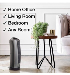 lot 7527 image: Lasko 1500W Digital Ceramic Space Heater with Remote, 755320, Silver