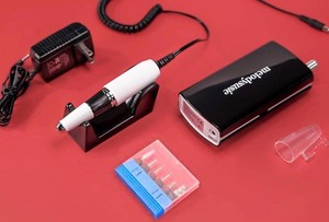lot 7540 image: MelodySusie Professional Rechargeable 30000 rpm Nail Drill, Portable Electric E File Scamander, Acrylic Gel Grinder Tools with 6 Bits and Sanding Bands for Manicure Pedicure Shape Carve Polish (White)