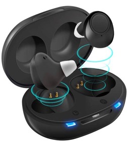 lot 7543 image: Rechargeable Hearing Sound Amplifiers Aids Mini with Portable USB Charger Case, JINGHAO Upgrade Personal Sound Amplifiers Looks Like Earbuds 2 Pack, Black