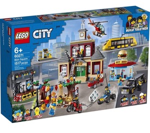 lot 175 image: LEGO City Main Square 60271 Set, Cool Building Toy for Kids, New 2021 (1,517 Pieces)