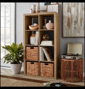 lot 187 image: Better Homes & Gardens 8-Cube Storage Organizer, Natural