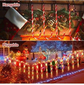 lot 242 image: Christmas Candy Cane Lights Pathway Markers - 28 Inch 80 Light LED Candy Cane Christmas Decorations with UL Certified Candy Canes Lights Outdoor Christmas Decorations Lawn Garden Walkway Markings