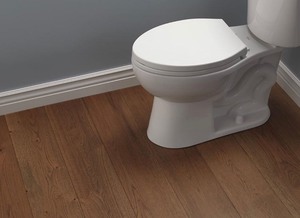 lot 7566 image: Delta Faucet Morgan Elongated Slow-Close White Toilet Seat with Non-Slip Seat Bumpers, White 811903-WH