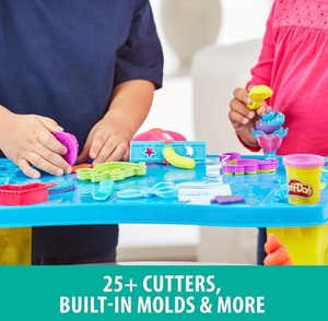 lot 7592 image: Play-Doh Play N Store Kids Play Table for Arts & Crafts Activities with 8 Non-Toxic Colors, 2 Oz Cans (Amazon Exclusive)