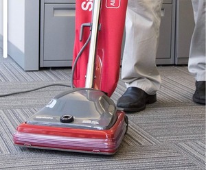 lot 7593 image: Sanitaire Tradition Commercial Bagged Upright Vacuum, SC688B