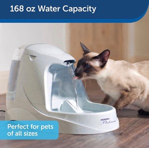 lot 7596 image: PetSafe Drinkwell Platinum Pet Fountains - Best for Cats and Small to Medium Dogs - Fresh, Filtered Water Dispenser - Filters Included - 168 Oz Capacity