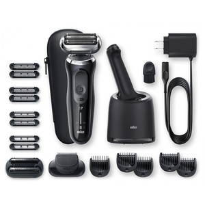 lot 536 image: Braun Electric Razor for Men, Series 7 7085cc 360 Flex Head Electric Shaver with Beard Trimmer, Rechargeable, Wet & Dry, 4in1 SmartCare Center and Travel Case
