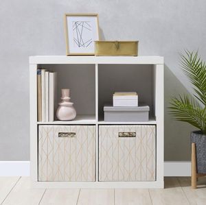 lot 50002 image: Hometrends 4-Cube Organizer White 30 In