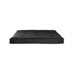 lot 50017 image: DHP Caden 6 Inch Full Size Polyester Filled Futon Mattress, Black