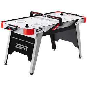 lot 50023 image: ESPN 60 Air Hockey Game Table, LED Overhead Electronic Scorer, Quick Assembly, RedBlack