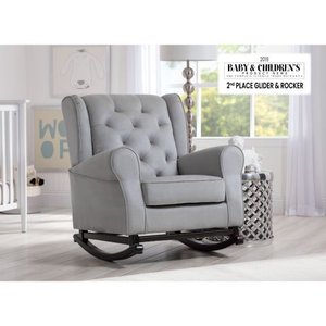 lot 50058 image: Delta Children Emma Nursery Baby Rocking Chair, Dovey Gray