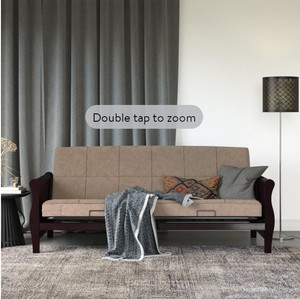 lot 50063 image: DHP DHP Cora 6 Inch Quilted Thermobonded High Density Polyester Fill Futon Mattress, Full Size, Tan