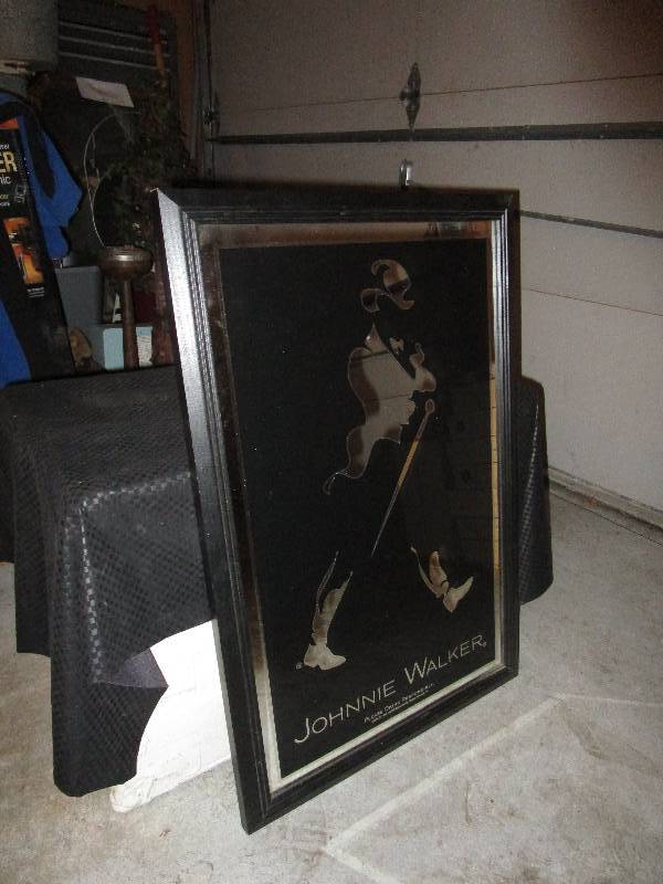 Johnnie Walker Man Cave Mirror Platte Purchase Properties Inc. Auction EquipBid