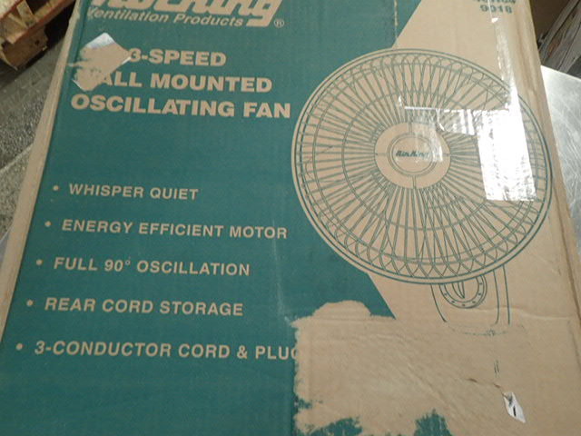 lot 1097 image: Air King 3-Speed Wall Mounted Oscillating Fan