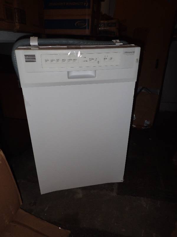lot 1129 image: 18 in. Front Control Dishwasher in White