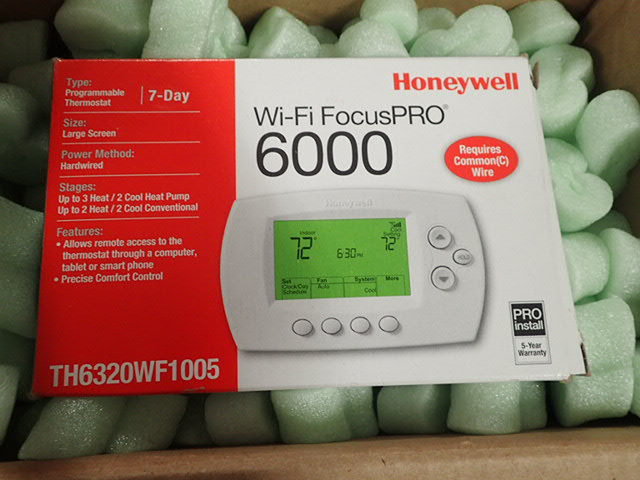 lot 1160 image: Honeywell Wi-Fi- Focus PRO Thermostat