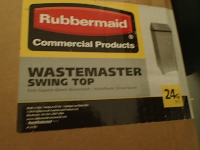 lot 1161 image: Rubbermaid Wastemaster Swing Top Waste Can