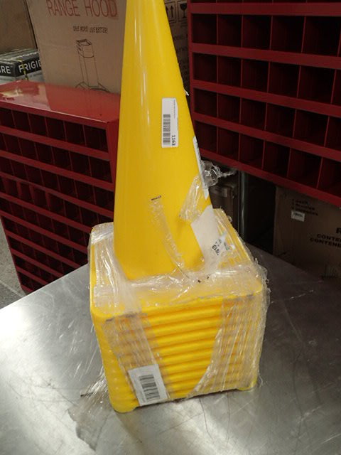 lot 1163 image: Lot of Yellow Caution Cones