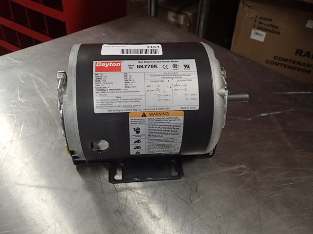 lot 1164 image: 13 HP Belt Drive Motor, Split-Phase, 1725 Nameplate RPM, 115 Voltage