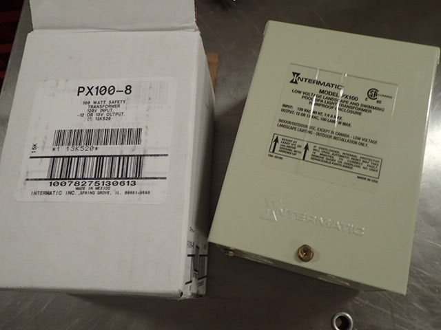 lot 1168 image: (2) Intermatic PX100 100 Watt Safety Transformer