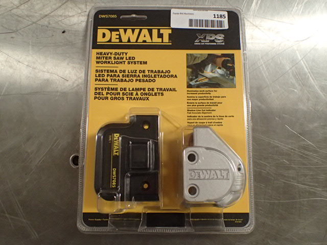 lot 1185 image: DeWalt Heavy Duty Miter Saw LED Worklight System