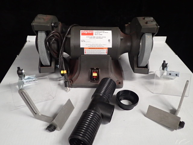 lot 1269 image: Dayton 13 HP Bench Grinder, 120240 Voltage, 1 Phase, 3.51.75 Amps, 6 Wheel Dia.